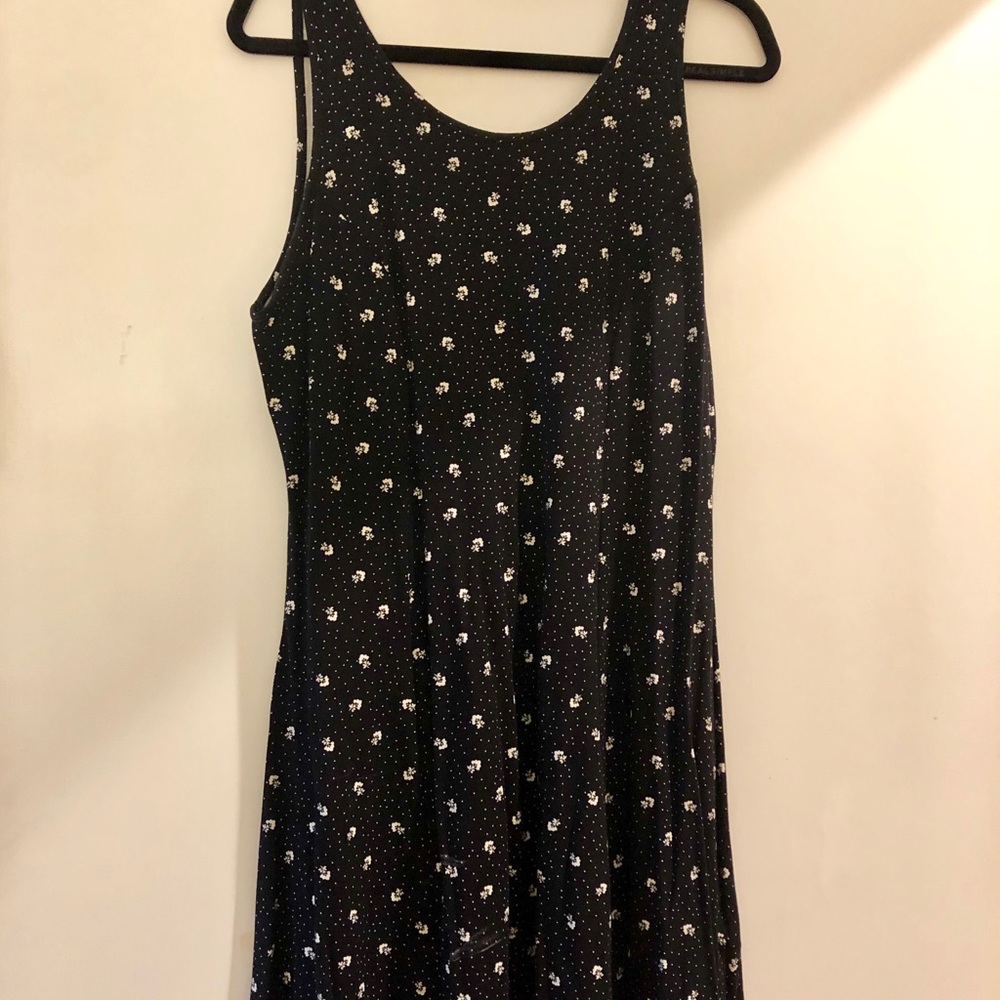 NWT Black patterned tank dress